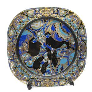 ROSENTHAL Bjorn Wiinblad The Annunciation Christmas Wall Plate 1977 Signed Blue